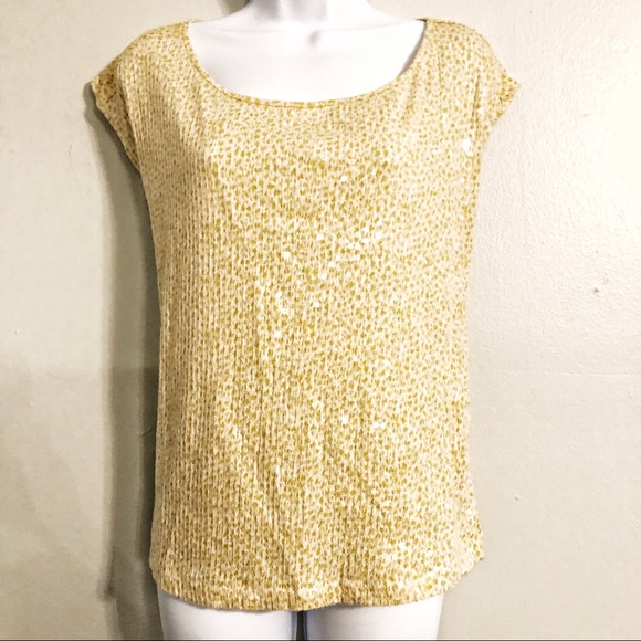 LOFT Tops - Ann Taylor LOFT Sequin Pattern Comfy Stretchy Top